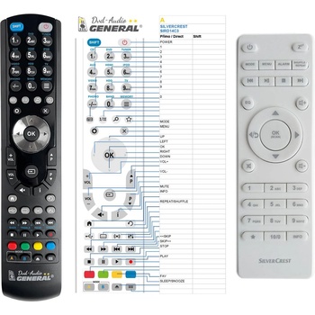 GENERAL SILVERCREST SIRD14C3, SIRD14C4 - съвместимо дистанционно управление на марката General (SIRD14C3, SIRD14C4)
