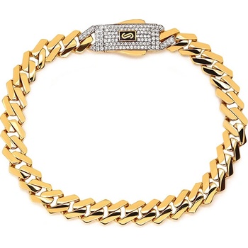 iZlato Forever Monaco Chain bracelet Edge Plain Pavé Lock IZ30143N