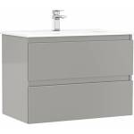 Gala Комплект стенен шкаф Gala Daily сив, 2 чекмеджета с мивка 80 см (G7895130)