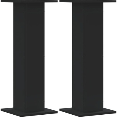 vidaXL Стойки за растения 2 бр черни 30x30x80 см инженерно дърво (3307865)