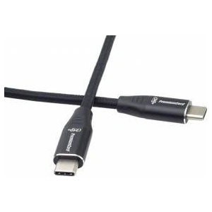 PremiumCord USB-C M/M Cable, 240W 480Mbps black cotton braid, 1.5m