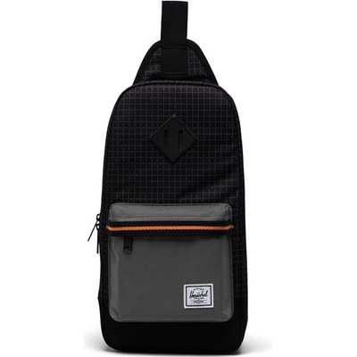 Herschel taška cez rameno Heritage Shoulder Bag Black Grid/Gargoyle/Sun Orange 05722