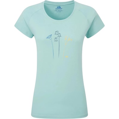 Mountain Equipment Дамска тениска Mountain Equipment Women's Mountain Flower Tee T-shirt - Aqua - размер 36 (EU) (916-5950-0212)