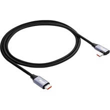 Akyga AK-USB-54 USB 2.0, USB C vidlice,USB C úhlová zástrčka, niklovaný