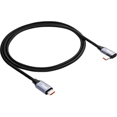 Akyga AK-USB-54 USB 2.0, USB C vidlice,USB C úhlová zástrčka, niklovaný