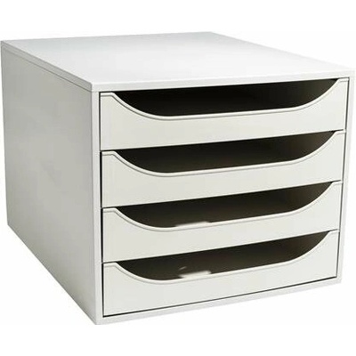 EXACOMPTA Ecobox Office plastový 4 zásuvkový sivá sivá