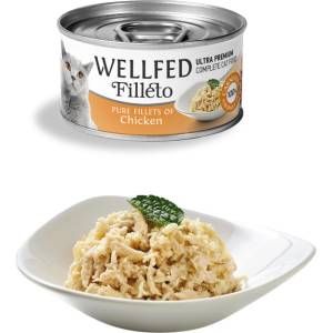 WELLFED Гурме за котки Wellfed Filleto Pure Chicken, 70 гр