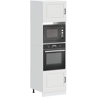 vidaXL Шкафове за фурна 2 бр Kalmar, бели, инженерно дърво (3315031)