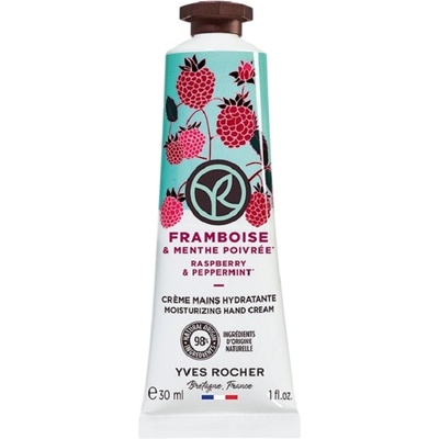 Yves Rocher Bain Nature Крем за ръце, малина и мента, 30 ml