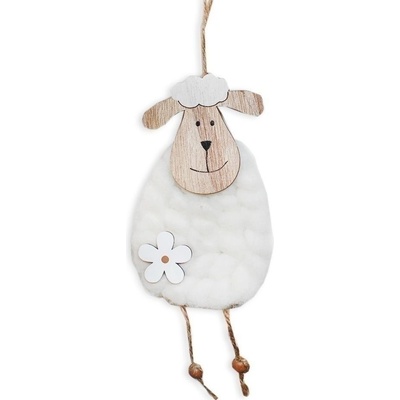 Beránek závěs textil 9cm krém