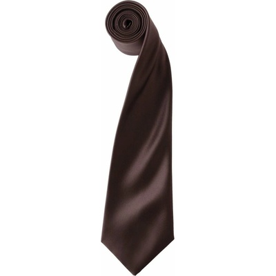 Premier Workwear Pánská saténová kravata PR750 Brown