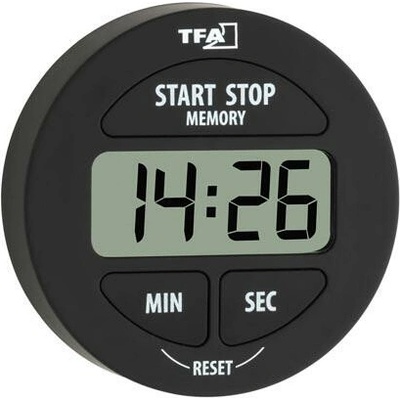 TFA minutka digitální se stopkami pr.5,5cm ČER