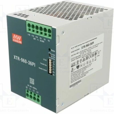 MEAN WELL XTR-960-36PI Napájecí zdroj: spínaný; na lištu DIN; 960W; 36VDC; 0÷26,66A