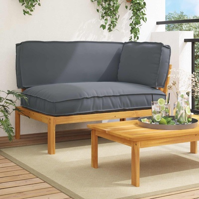 vidaXL Комплект дивани с възглавница Антрацит 133 x 92 x 69 см (3418156)