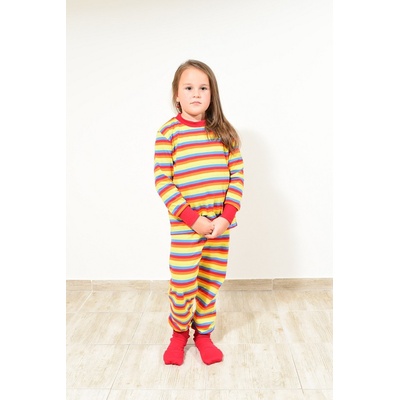 Ponožkové pyžamo Duha s červenou