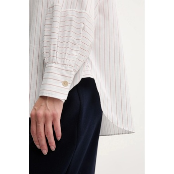 Gant Памучна риза Gant дамска в бяло със свободна кройка с класическа яка 4300520 (4300520)