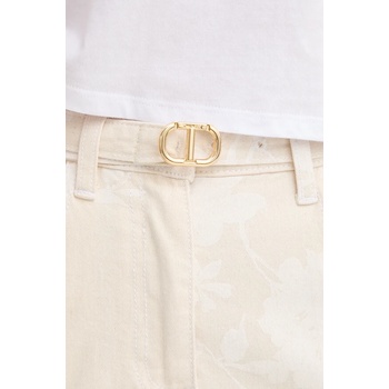 Twinset Памучна пола Twinset в бежово среднодълга разкроена 251TT2204 (251TT2204)