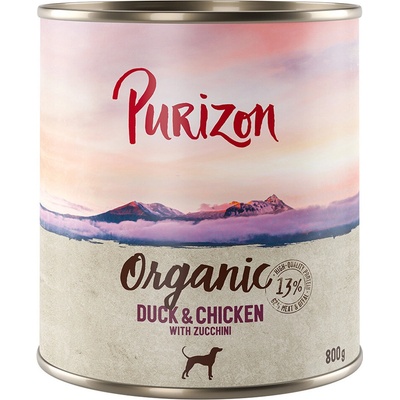 Purizon Organic 24 x kuracie a husacie s tekvicou 800 g