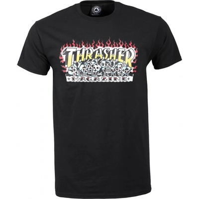Thrasher KRAK SKULLS TEE Black