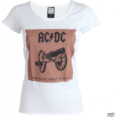 Tričko metal amplified AC/DC About To Rock biela