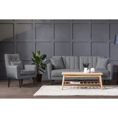 Atelier del Sofa Set AQUA-TAKIM4-S 94216 Dark Grey