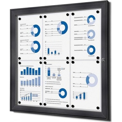 Jansen Display vnitřní uzamykatelná vitrína základní 6 x A4 – Zboží Mobilmania