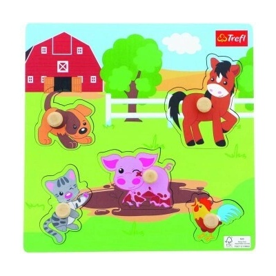 Trefl vkladačka/ doskové obrysové zvieratká farma