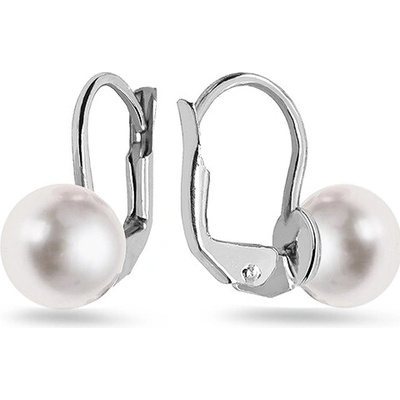 iZlato Forever Náušnice s perlami 8 mm Oli, biele zlato IZ14208A