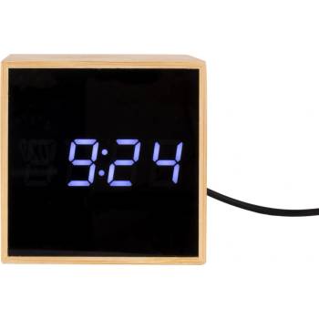 Karlsson Будилник LED Mini Cube от бамбук (KA5723)