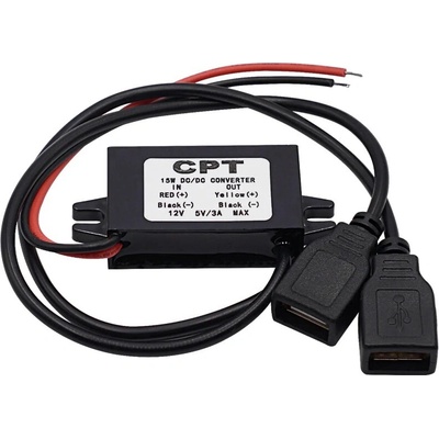 Měnič napětí z 12V a 24V na 5V (3A) 2x USB