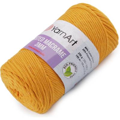Prima-obchod Pletací příze Twisted Macrame 250 g rozčesávací, barva 17 (796) hořčicová