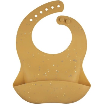 Canpol Силиков лигавник с джоб Canpol - Dots, 4+m (51/029_yel)