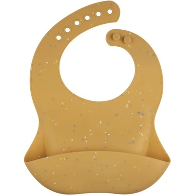 Canpol Силиков лигавник с джоб Canpol - Dots, 4+m (51/029_yel)