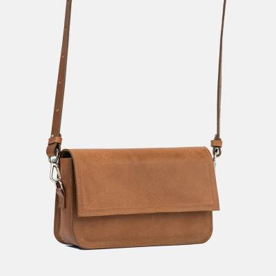 kožená kabelka přes rameno Curie Classic Brown Brown