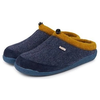 Vlnka Dámske barefoot filcové papuče Yuri modrá
