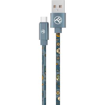 Image 1 of Tellur Кабел Tellur - Graffiti, USB-A/USB-C, 3A, 1 m, син (TLL155671)