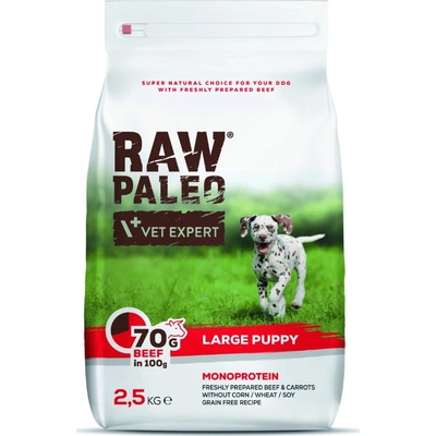 VetExpert Raw Paleo Puppy Large beef 2,5 kg