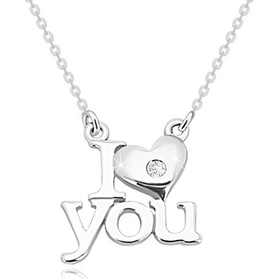 Šperky eshop Briliantový ze stříbra I heart you z oválných oček S58.24