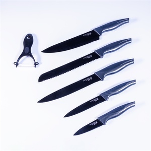 IRIS kt-250-b Комплект кухненски ножове от 5 части, черен (kt-250-b)