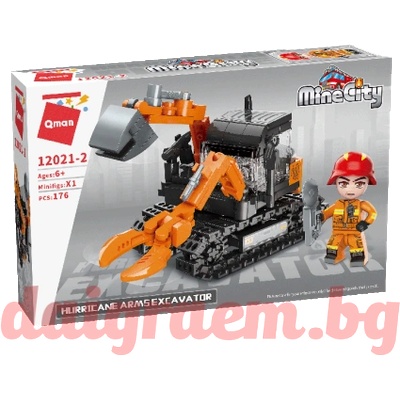 Qman Конструктор qman 12021-2 Спасителен багер (q12021-2)