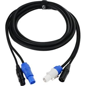 Fos technologies ltd Кабел двоен Powercon + DMX 3м FC-PDC-3