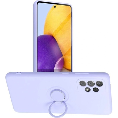 Pouzdro Forcell SILICONE Ring Samsung Galaxy A52 5G / A52 LTE / A52S fialové