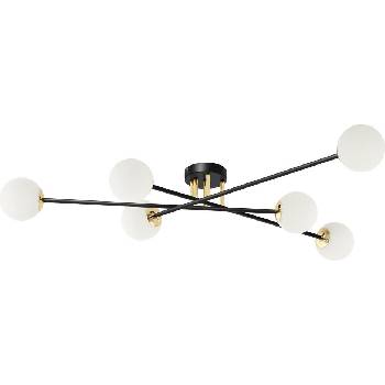 Kaspa Таванна лампа Astra 6 черно-златиста (10776602)