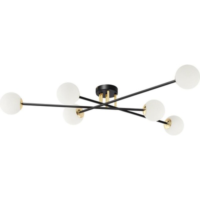 Kaspa Таванна лампа Astra 6 черно-златиста (10776602)