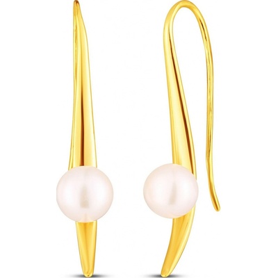 JwL Luxury Pearls Elegantní pozlacené náušnice s perlami JL0856