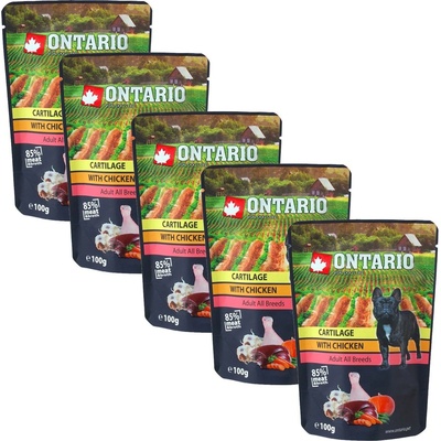 ONTARIO Капсула ONTARIO DOG Хрущял с пиле в бульон 5 x 100 г