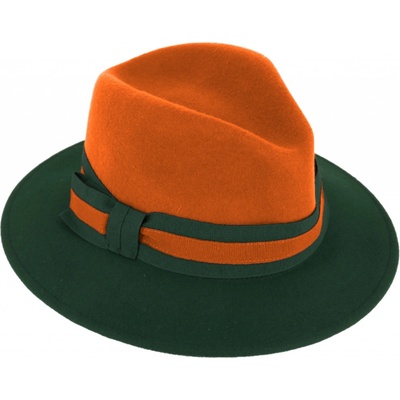 Fiebig Aisha dámský dvoubarevný plstěný klobouk Orange