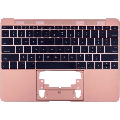 Apple MacBook 12" A1534 (Early 2015 - Mid 2017) - Horný Rám Klávesnice + Klávesnica US (Rose Gold), Rose Gold