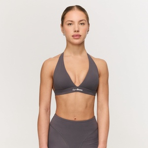 GymBeam Спортен сутиен Fierce Halter Grey XL