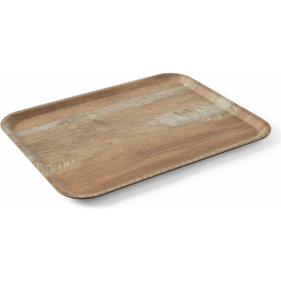 Hendi Tác servírovací s melaminovým laminátem se vzorem dřeva 370x530mm